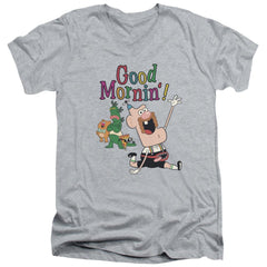 Uncle Grandpa Good Mornin Men's 30/1 Cotton Slim V-Neck T-Shirt