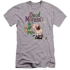 Uncle Grandpa Good Mornin Men's Ultra-Soft 30/1 Cotton Slim Short-Sleeve T-Shirt