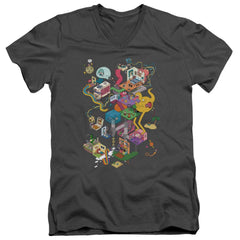 Uncle Grandpa Inside The Rv Men's 30/1 Cotton Slim V-Neck T-Shirt