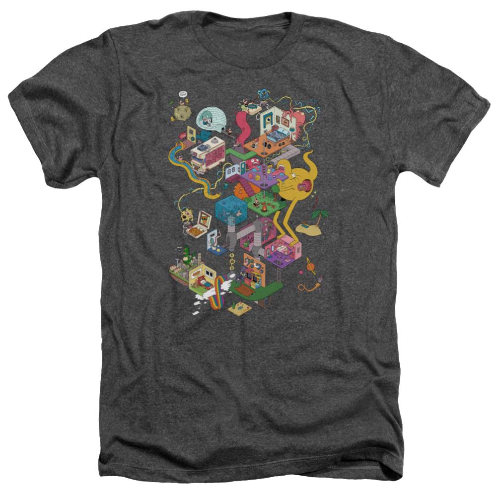 Uncle Grandpa Inside The Rv Men's 30/1 Heather 60 40 Poly Short-Sleeve T-Shirt
