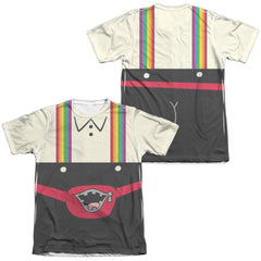 Uncle Grandpa Lederhosen (Front/Back Print) Men's Regular Fit Poly Cotton Short-Sleeve T-Shirt