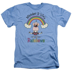 Uncle Grandpa Lifes Rainbows Men's 30/1 Heather 60 40 Poly Short-Sleeve T-Shirt