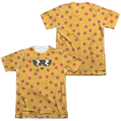 Uncle Grandpa Pizza Face (Front/Back Print) Men's Regular Fit Poly Cotton Short-Sleeve T-Shirt