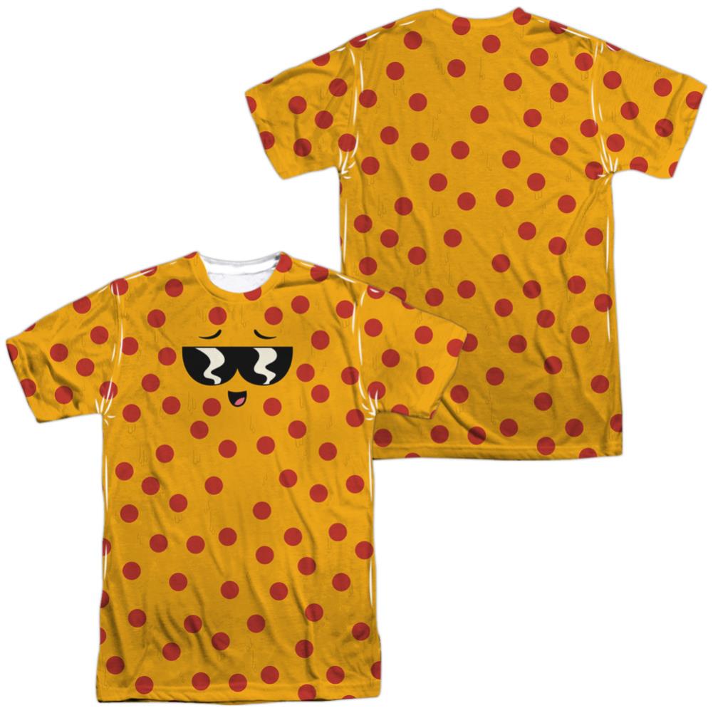 Uncle Grandpa Pizza Face (Front/Back Print) Men's Regular Fit Polyester Short-Sleeve T-Shirt