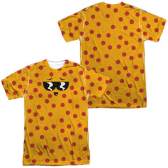 Uncle Grandpa Pizza Face (Front/Back Print) Men's Regular Fit Polyester Short-Sleeve T-Shirt
