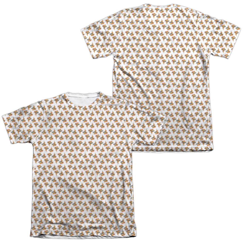 Uncle Grandpa Pizzas (Front/Back Print) Men's Regular Fit Poly Cotton Short-Sleeve T-Shirt