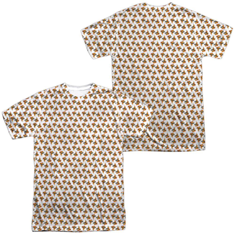 Uncle Grandpa Pizzas (Front/Back Print) Men's Regular Fit Polyester Short-Sleeve T-Shirt