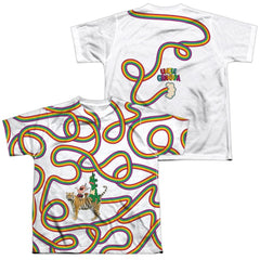 Uncle Grandpa Rainbows (Front/Back Print) Youth Regular Fit Poly Short-Sleeve T-Shirt