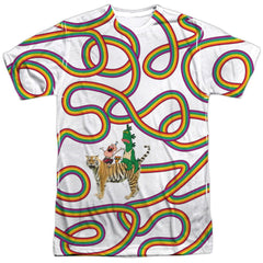 Uncle Grandpa Rainbows Men's Regular Fit Polyester Short-Sleeve T-Shirt