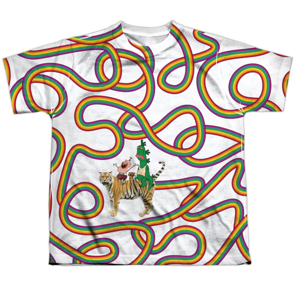 Uncle Grandpa Rainbows Youth Regular Fit Poly Short-Sleeve T-Shirt