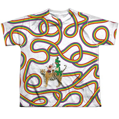 Uncle Grandpa Rainbows Youth Regular Fit Poly Short-Sleeve T-Shirt