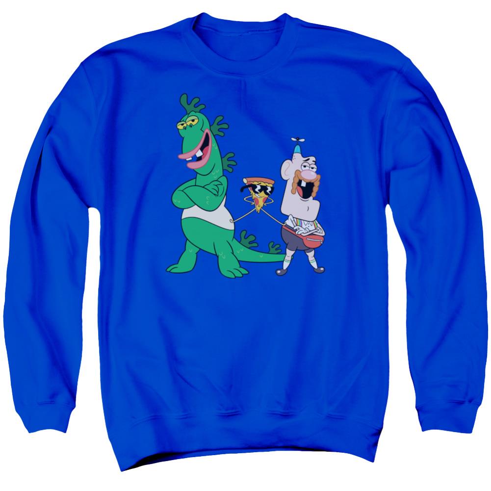 Uncle Grandpa The Guys Men's Crewneck 50 50 Poly Long-Sleeve T-Shirt