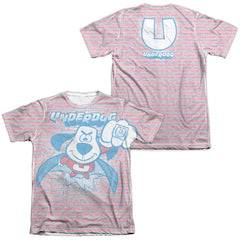 Underdog Burst (Front/Back Print) Men's Regular Fit Poly Cotton Short-Sleeve T-Shirt