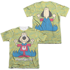 Underdog Flexing (Front/Back Print) Men's Regular Fit Poly Cotton Short-Sleeve T-Shirt