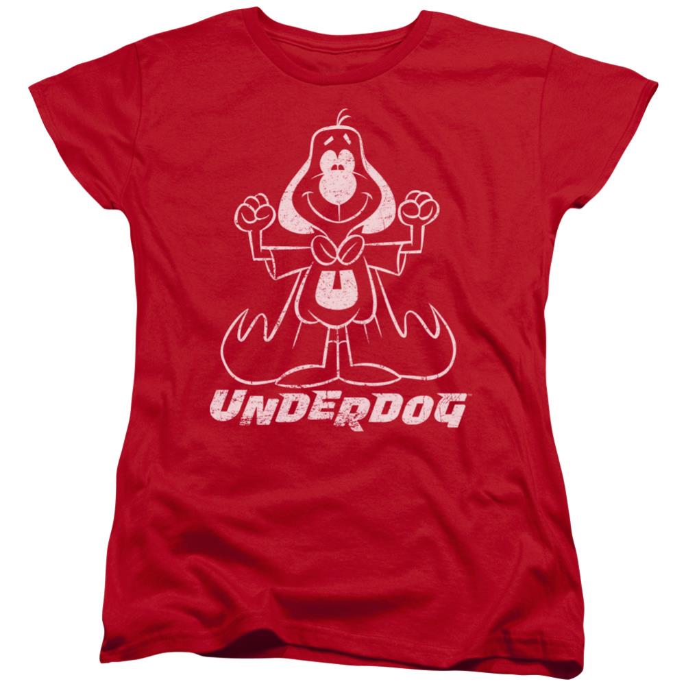 Underdog Outline Under Women's 18/1 Cotton Short-Sleeve T-Shirt