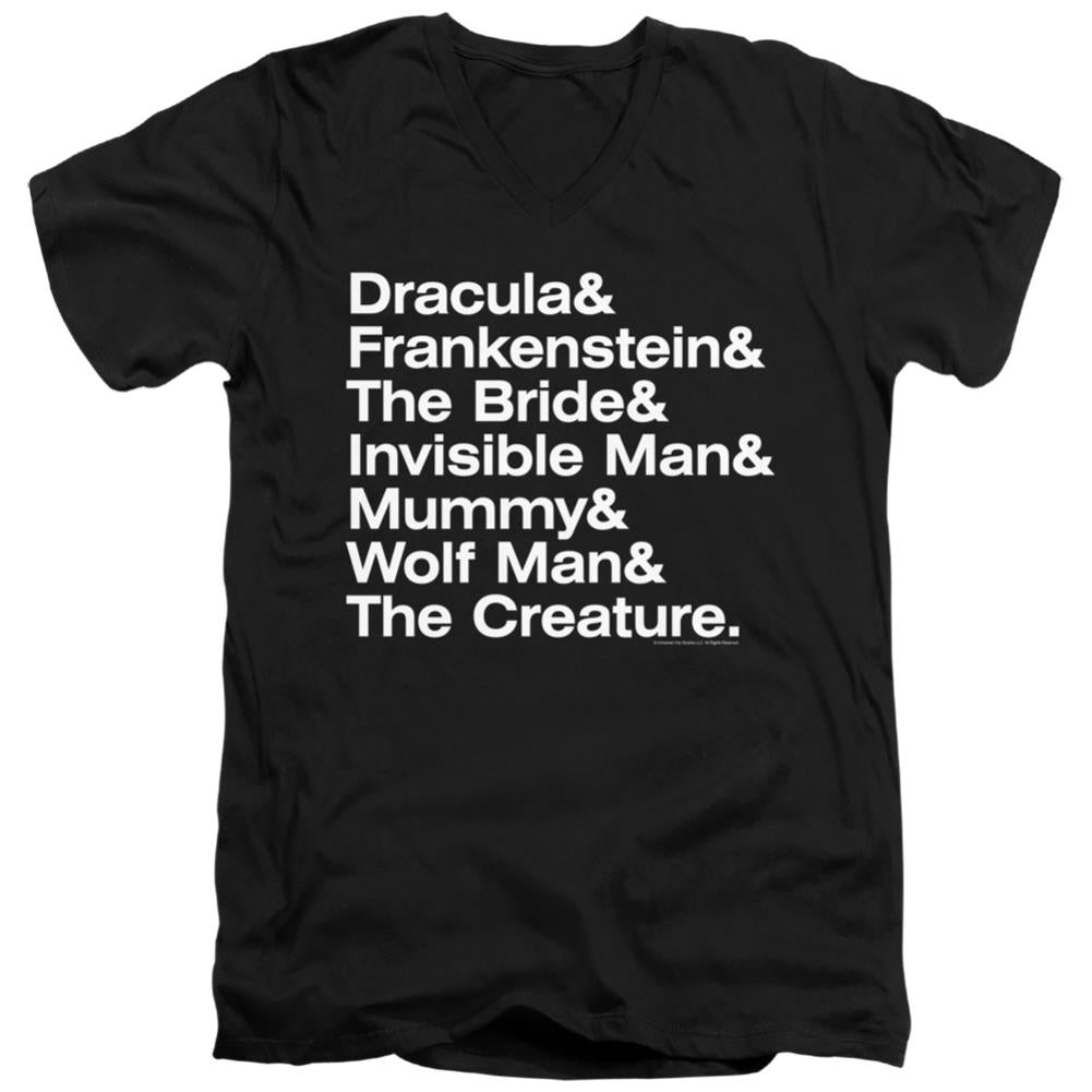 Universal Monsters Ampersand Monsters Men's 30/1 Cotton Slim V-Neck T-Shirt
