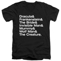 Universal Monsters Ampersand Monsters Men's 30/1 Cotton Slim V-Neck T-Shirt