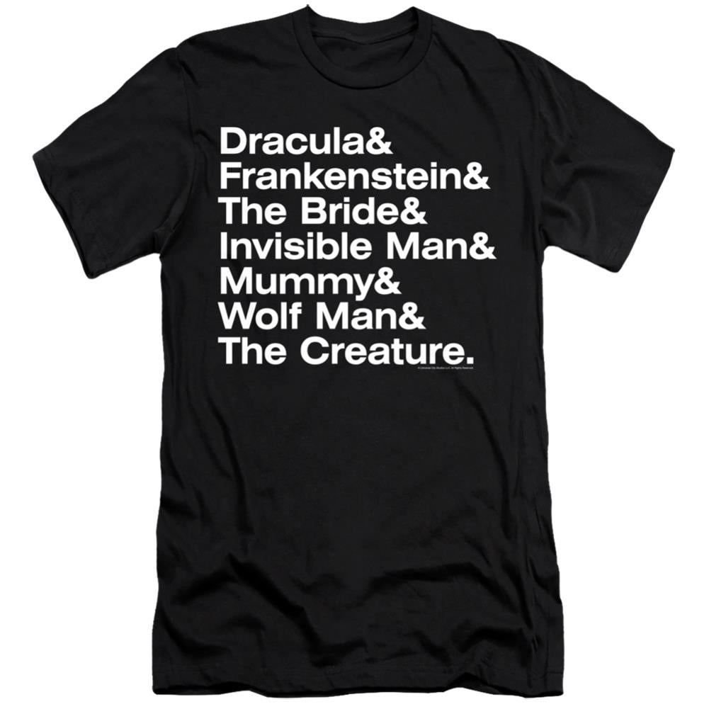 Universal Monsters Ampersand Monsters Men's Ultra-Soft 30/1 Cotton Slim Short-Sleeve T-Shirt
