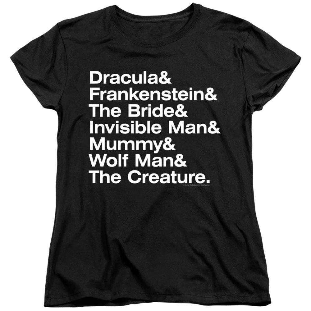Universal Monsters Ampersand Monsters Women's 18/1 Cotton Short-Sleeve T-Shirt