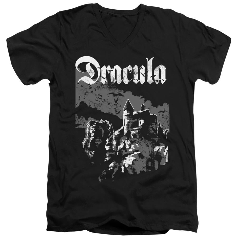 Universal Monsters Castle Men's 30/1 Cotton Slim V-Neck T-Shirt