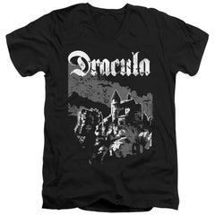 Universal Monsters Castle Men's 30/1 Cotton Slim V-Neck T-Shirt