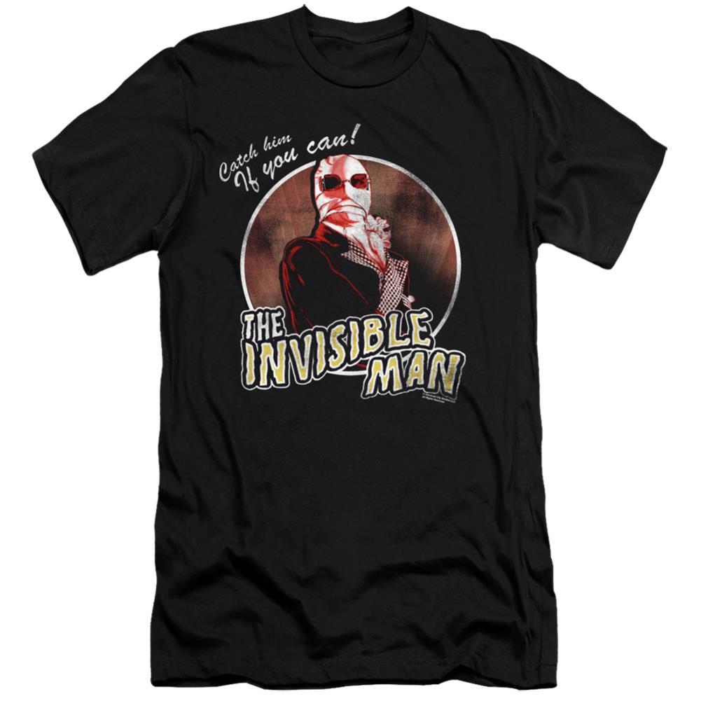 Universal Monsters Catch Him If You Can Men's Ultra-Soft 30/1 Cotton Slim Short-Sleeve T-Shirt