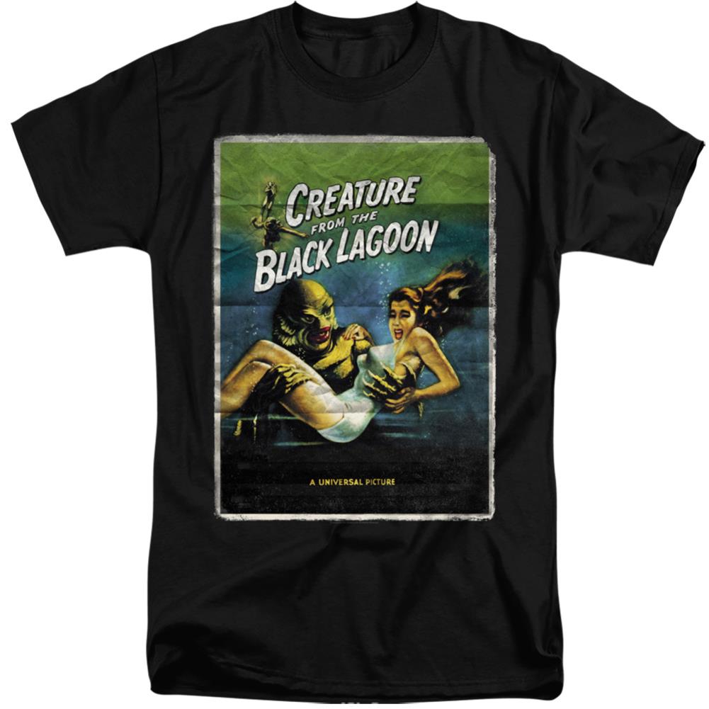 Universal Monsters Creature One Sheet Men's 18/1 Tall Cotton Short-Sleeve T-Shirt