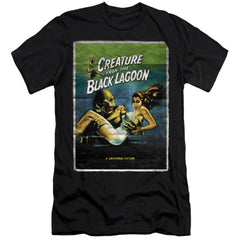 Universal Monsters Creature One Sheet Men's Ultra-Soft 30/1 Cotton Slim Short-Sleeve T-Shirt