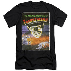 Universal Monsters Frankenstein One Sheet Men's Ultra-Soft 30/1 Cotton Slim Short-Sleeve T-Shirt