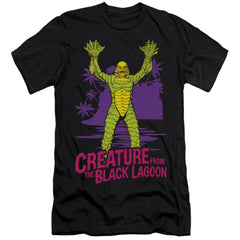 Universal Monsters From Forbidden Depths Men's Ultra-Soft 30/1 Cotton Slim Short-Sleeve T-Shirt