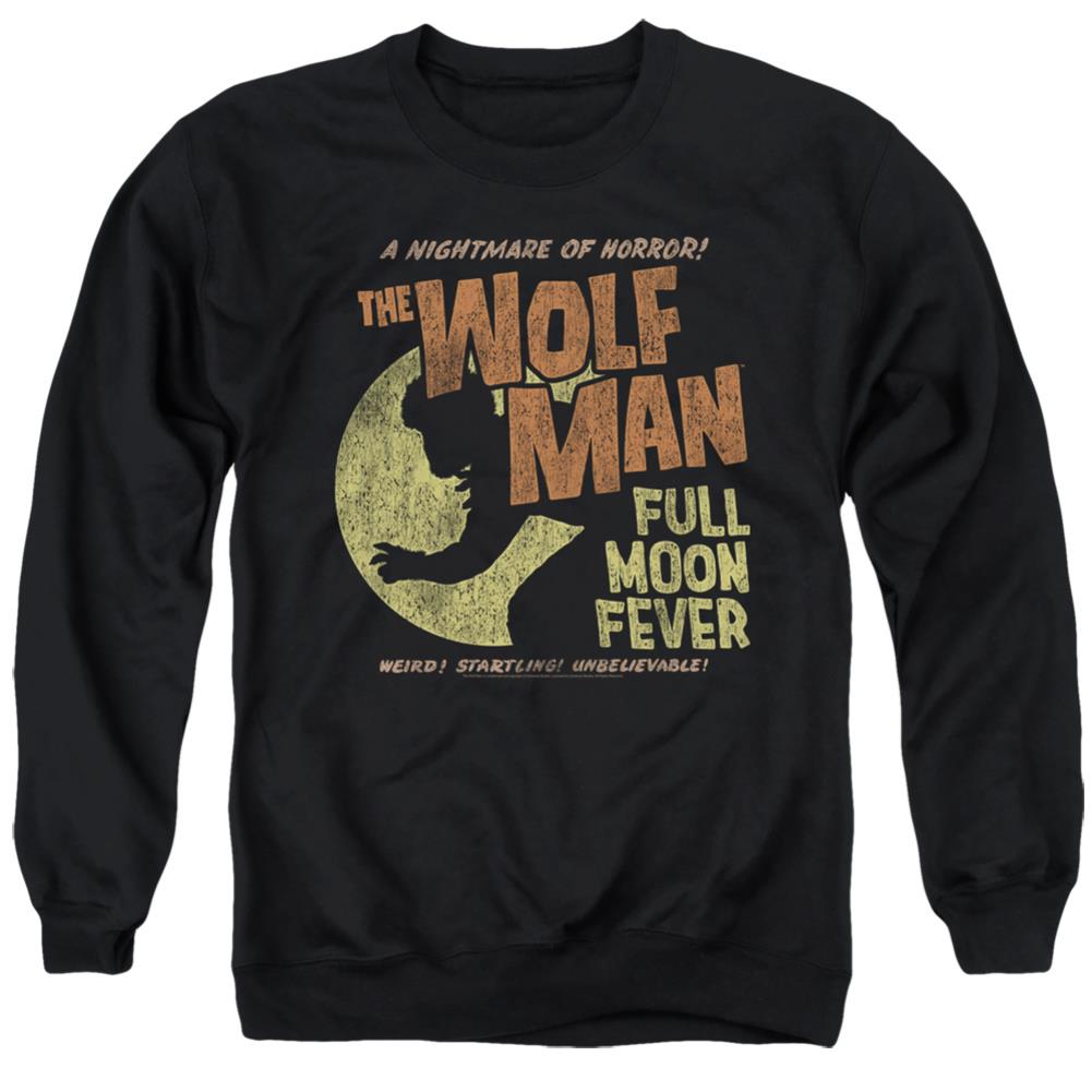 Universal Monsters Full Moon Fever Men's Crewneck 50 50 Poly Long-Sleeve T-Shirt