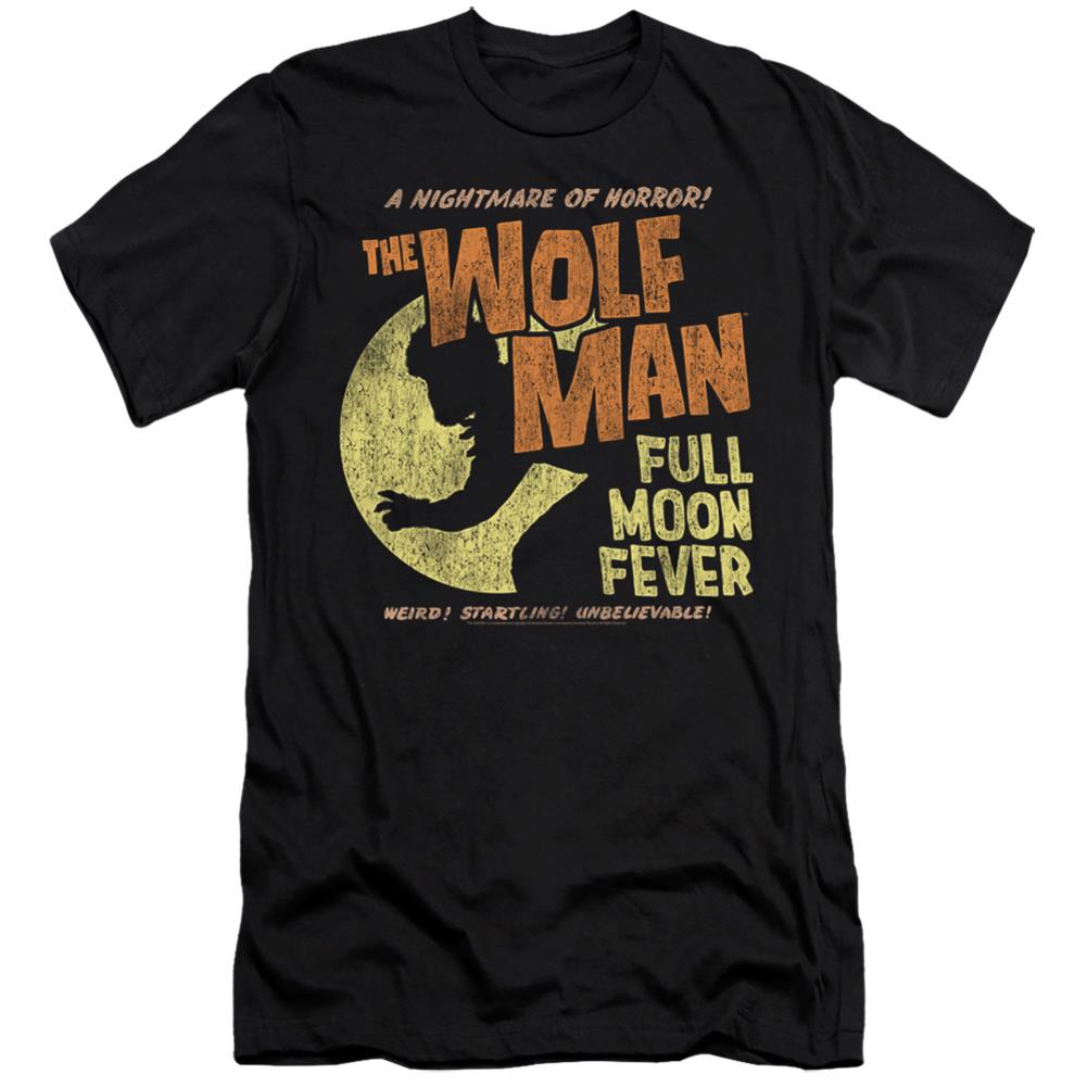 Universal Monsters Full Moon Fever Men's Ultra-Soft 30/1 Cotton Slim Short-Sleeve T-Shirt