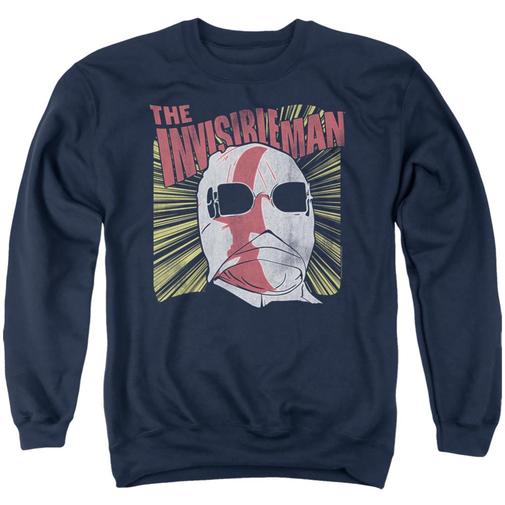 Universal Monsters Invisible Portrait Men's Crewneck 50 50 Poly Long-Sleeve T-Shirt