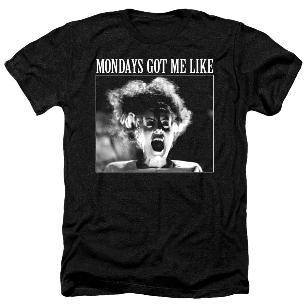 Universal Monsters Monday Monster Men's 30/1 Heather 60 40 Poly Short-Sleeve T-Shirt