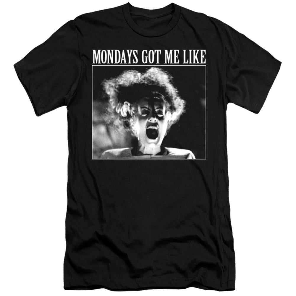 Universal Monsters Monday Monster Men's Ultra-Soft 30/1 Cotton Slim Short-Sleeve T-Shirt