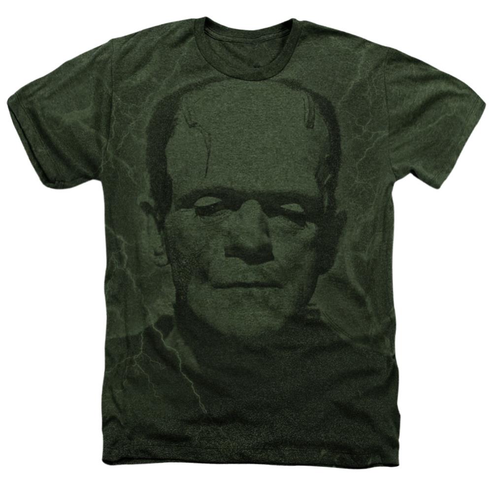 Universal Monsters Monster Ligtning Men's 30/1 Cotton Poly SS Heather T