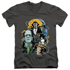 Universal Monsters Monster Mash Men's 30/1 Cotton Slim V-Neck T-Shirt