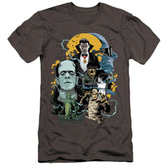 Universal Monsters Monster Mash Men's Ultra-Soft 30/1 Cotton Slim Short-Sleeve T-Shirt
