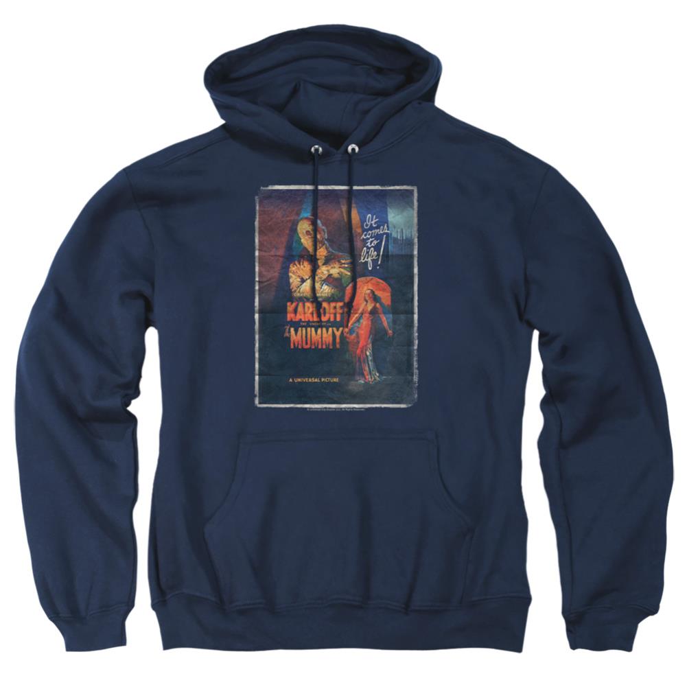 Universal Monsters Mummy One Sheet Men's Pull-Over 75 25 Poly Hoodie