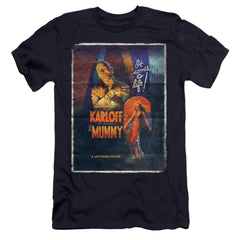 Universal Monsters Mummy One Sheet Men's Ultra-Soft 30/1 Cotton Slim Short-Sleeve T-Shirt