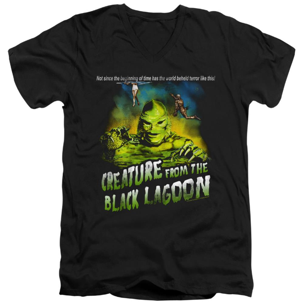 Universal Monsters Not Since The Beginning Men's 30/1 Cotton Slim V-Neck T-Shirt