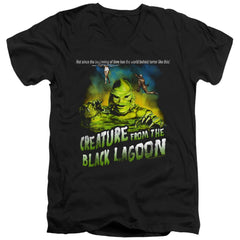 Universal Monsters Not Since The Beginning Men's 30/1 Cotton Slim V-Neck T-Shirt