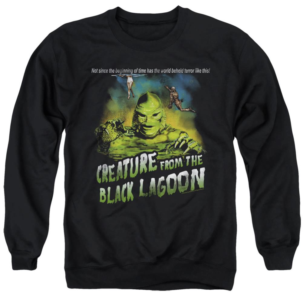 Universal Monsters Not Since The Beginning Men's Crewneck 50 50 Poly Long-Sleeve T-Shirt