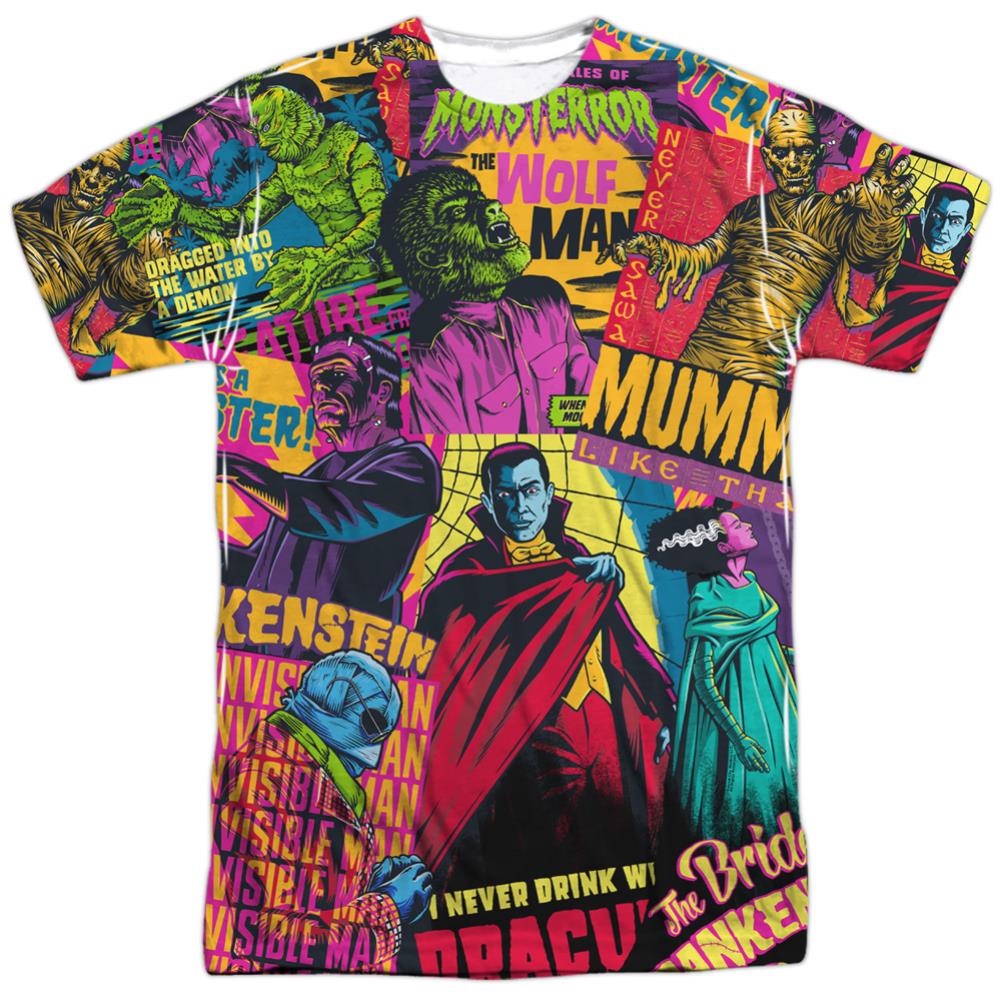 Universal Monsters Poster Mash Men's Regular Fit Polyester Short-Sleeve T-Shirt