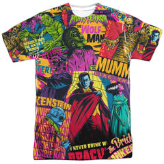 Universal Monsters Poster Mash Men's Regular Fit Polyester Short-Sleeve T-Shirt