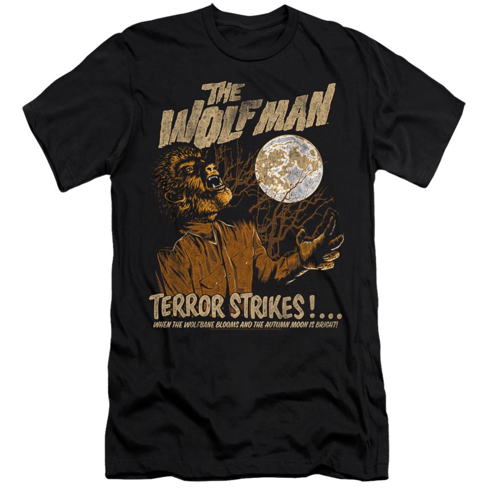 Universal Monsters Terror Strikes Men's Ultra-Soft 30/1 Cotton Slim Short-Sleeve T-Shirt