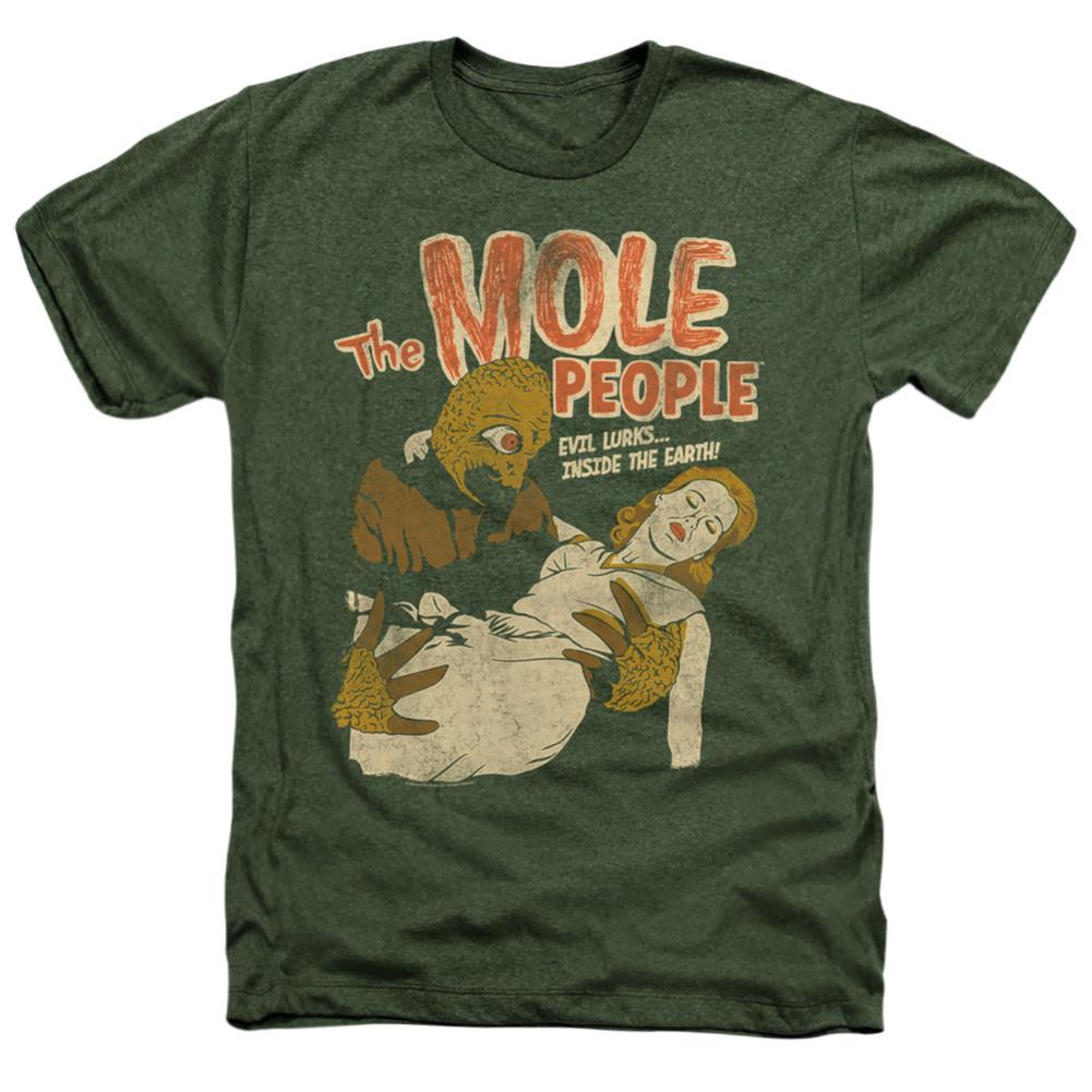 Universal Monsters The Mole People Men's 30/1 Heather 60 40 Poly Short-Sleeve T-Shirt