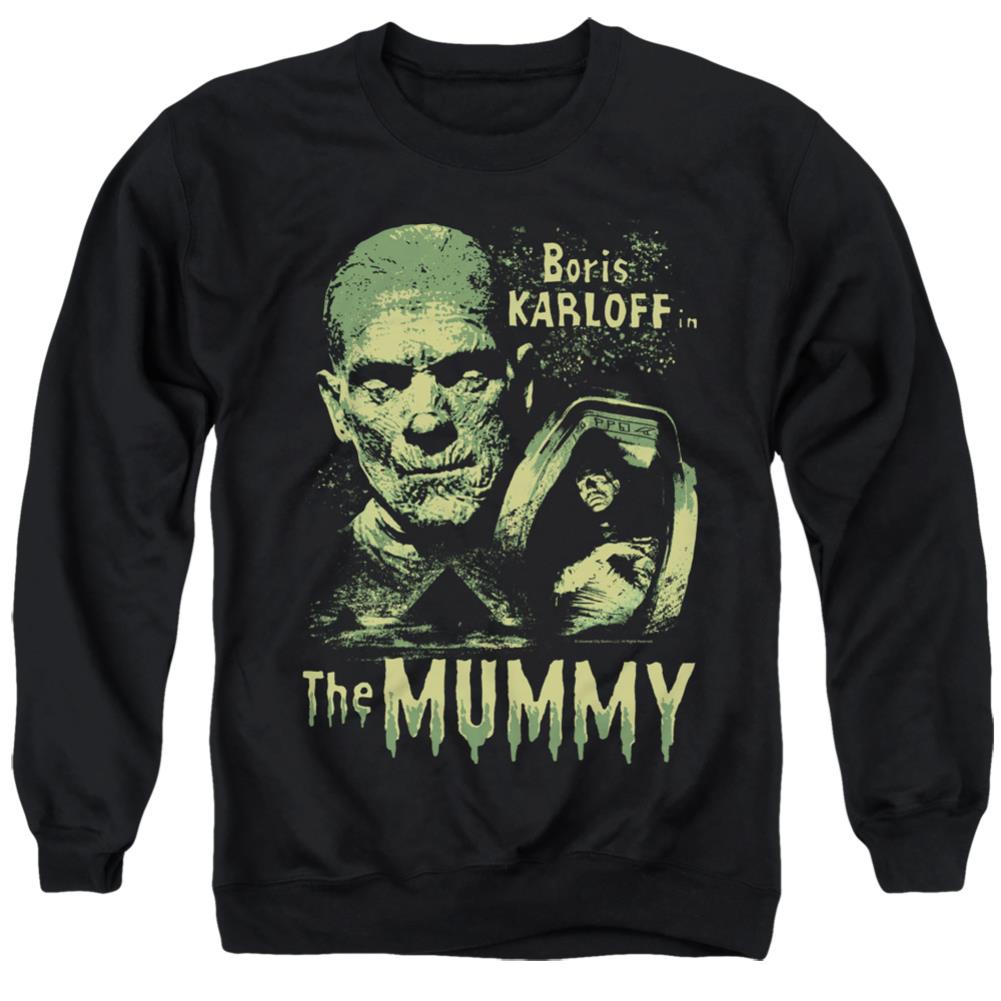 Universal Monsters The Mummy Men's Crewneck 50 50 Poly Long-Sleeve T-Shirt