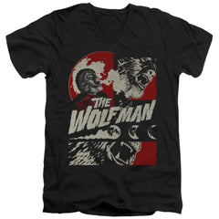 Universal Monsters When The Wolfbane Blooms Men's 30/1 Cotton Slim V-Neck T-Shirt