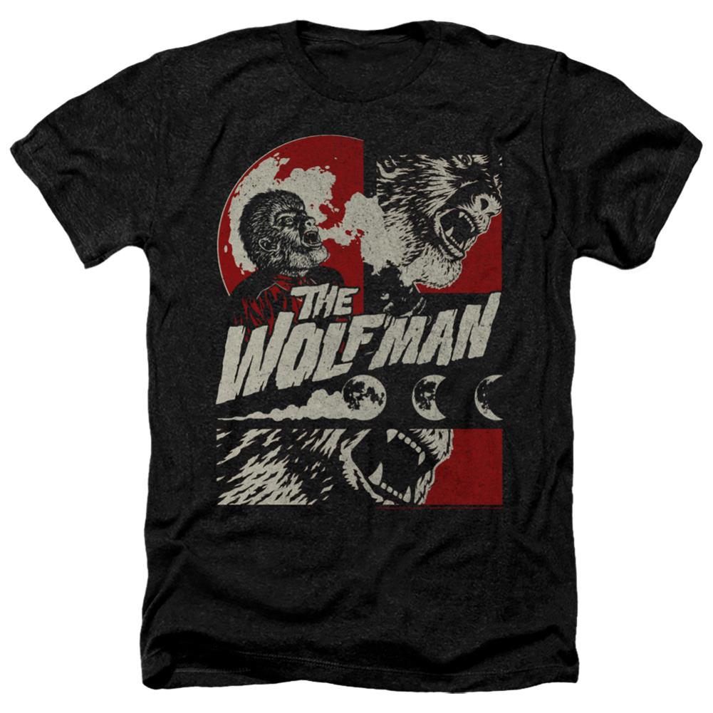 Universal Monsters When The Wolfbane Blooms Men's 30/1 Heather 60 40 Poly Short-Sleeve T-Shirt